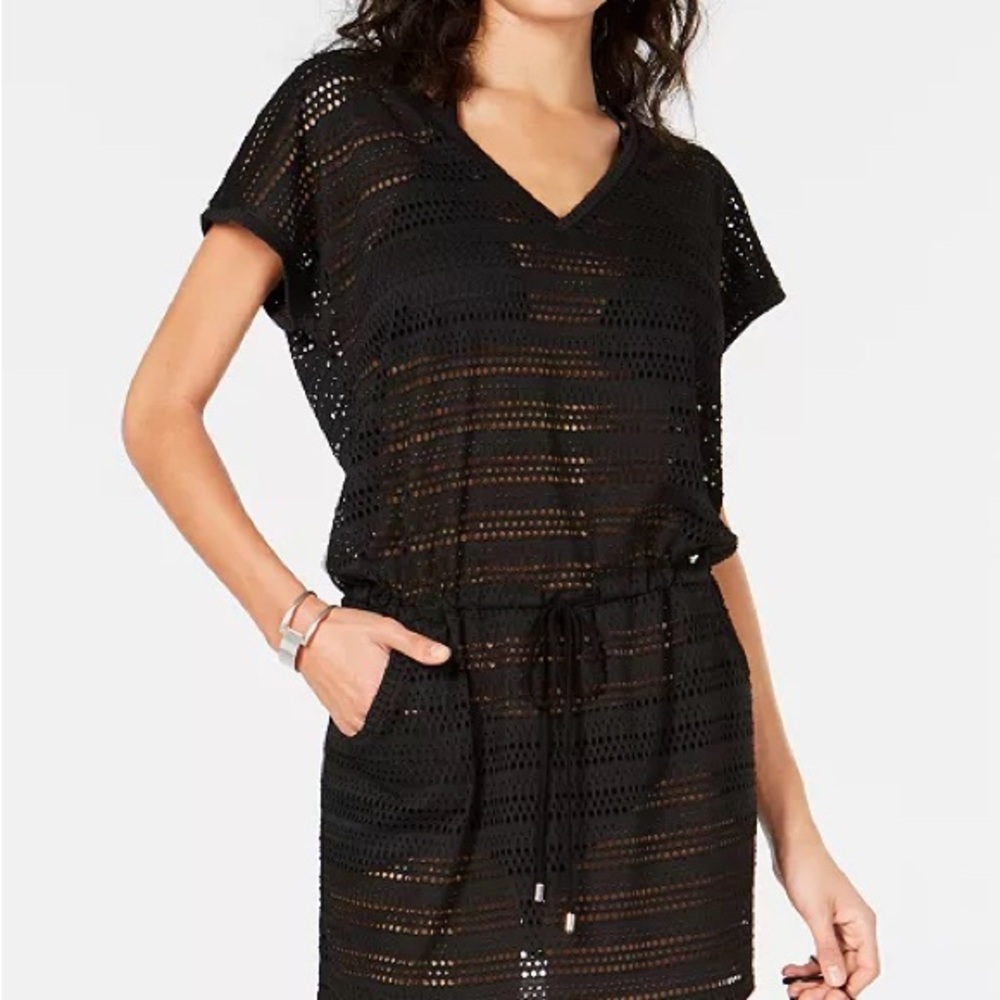 Black Crochet Swim Cover-Up